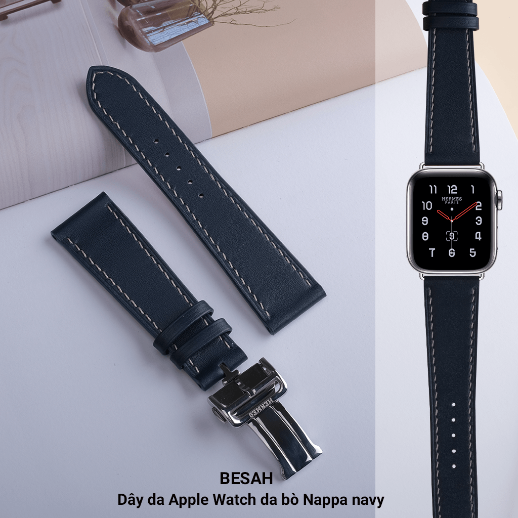 Dây đồng hồ Apple Watch da bò Nappa & Pullup