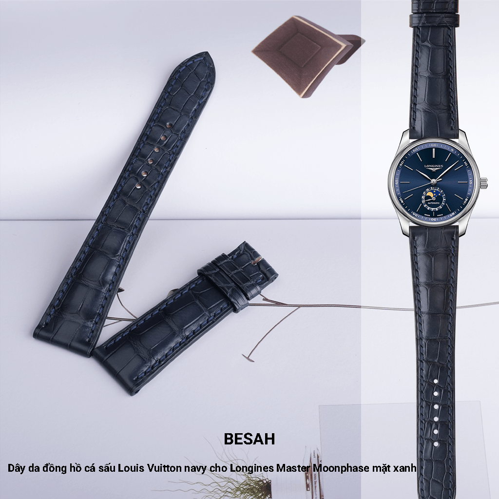 Longines Master Moonphase mặt xanh